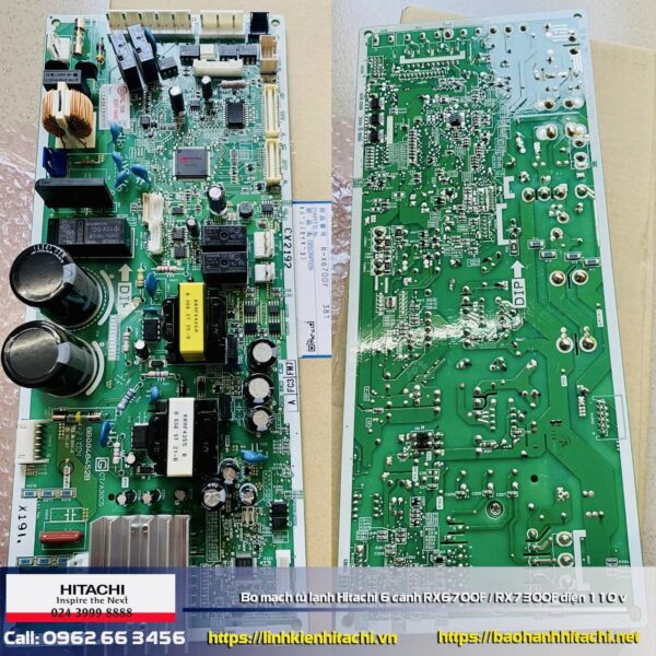 Board tủ lạnh Hitachi 6 cánh Nhật Bản RX6700F / RX7300F dùng điện 110 v